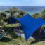 Small stretch tent in blue